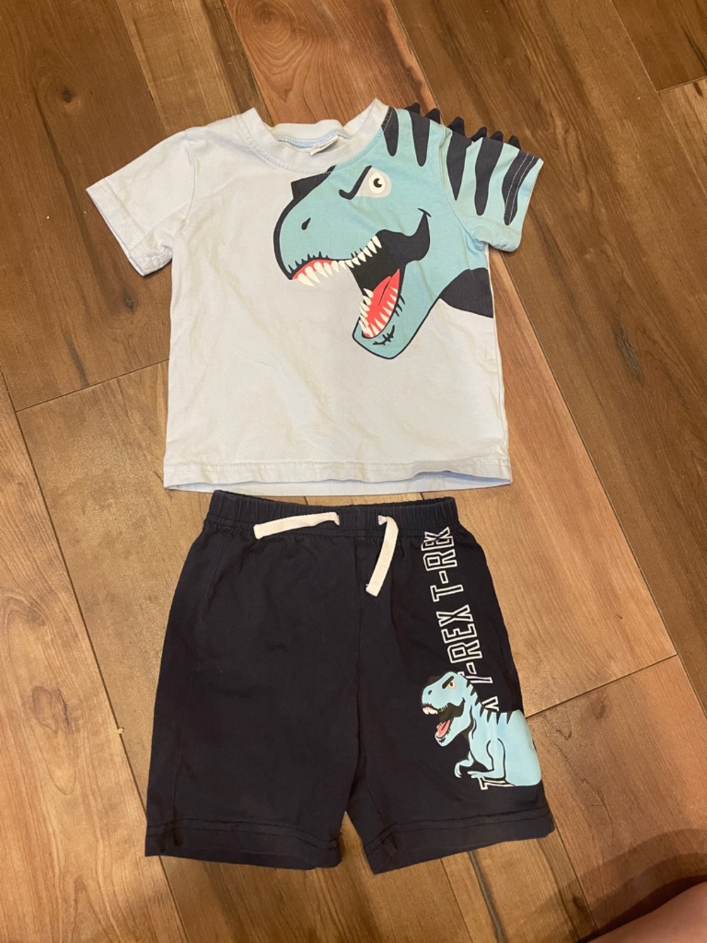 100% Cotton Matching Set - Light Blue & Navy